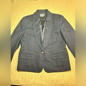 Vintage Pendleton Navy Blue‎ 100% Wool Women's Blazer Jacket Size 10 P